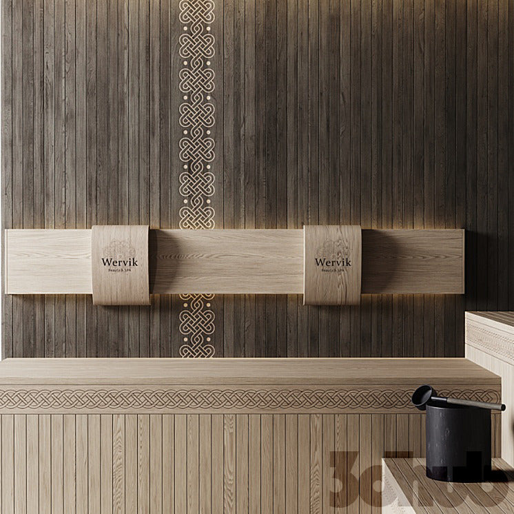 Premium Modern Finnish Sauna 3D Model &amp; Textures Pack